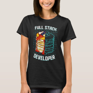Full Stack Developer  Pancake Web Coder Programmer T-Shirt