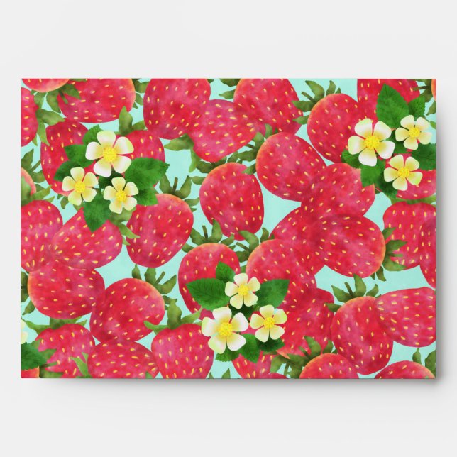 Full Strawberry Blue Envelope (Front)