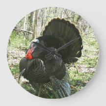 FULL STRUT TURKEY WALL CLOCK