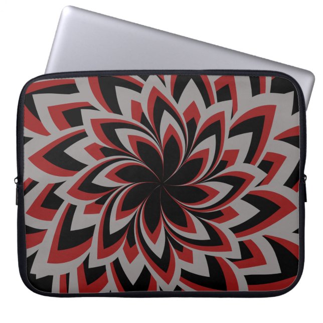 FULL SWIRL FLOWER  LAPTOP SLEEVE (Front)