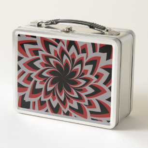 FULL SWIRL FLOWER  METAL LUNCH BOX