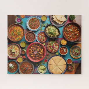 Full Table Of Mexican Food Jigsaw Puzzle