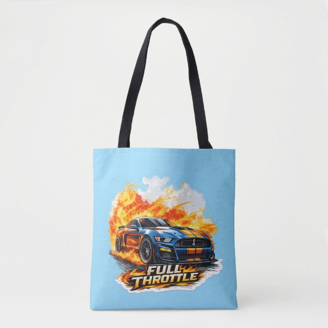 🏁🔥 Full Throttle Tote Bag 👜🚗 (Front)