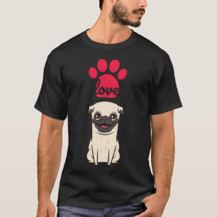 Full time pug mum retro sunset T-Shirt