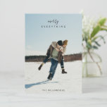 Full Two Photo Minimalist Merry Everything Holiday Card<br><div class="desc">Full Two Photo Minimalist Typography Merry Everything Holiday Card</div>