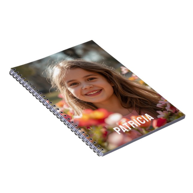 Full Vertical Photo Script Custom Name  Notebook (Right Side)