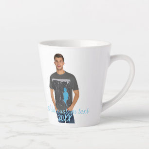 Full Vertical Photo - Script Custom Text  Latte Mug