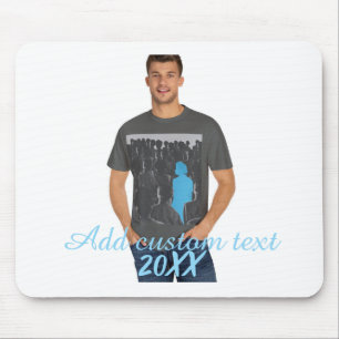 Full Vertical Photo - Script Custom Text Mouse Pad