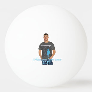 Full Vertical Photo - Script Custom Text Ping Pong Ball