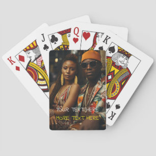 Full Vertical Photo - Script Custom Text Poker Car Playing Cards