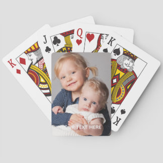 Full Vertical Photo Script Custom Text Poker Cards