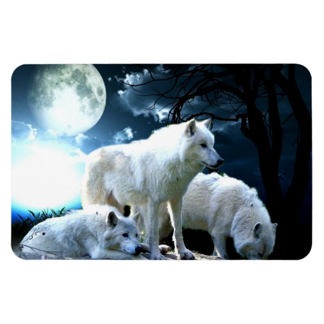 Full Wolf Moon Magnet (Horizontal)