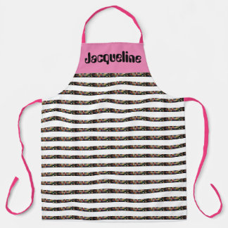Full Womens Colourful Playful Sewing Thread Design Apron