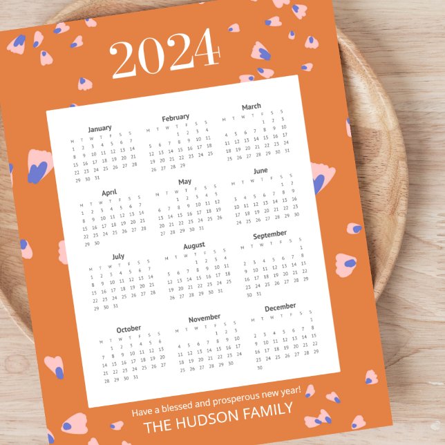 Full Year 12 Month Flower Petals Terracotta   Poster (Creator Uploaded)