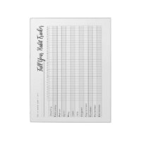 Full year habit tracker notepad