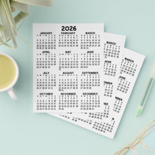 Full Year View Calendar - Basic Minimal Flyer