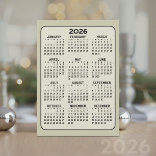 Full Year View Calendar - MCM Pattern on Back Programme