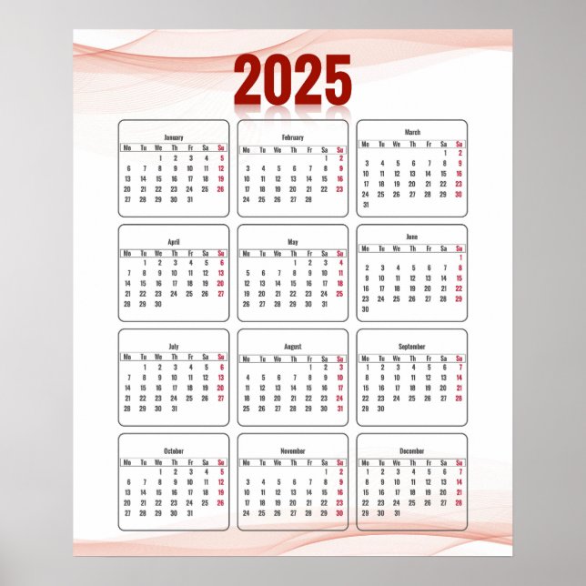 Full yearly  minimal abstract vertical   2025 poster (Front)
