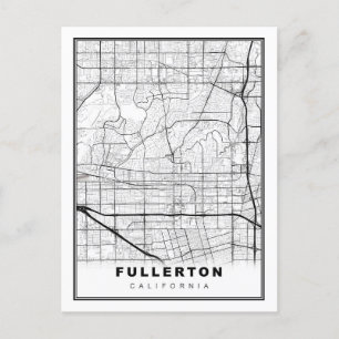 Fullerton Map Holiday Postcard