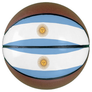 Fullsize Basketball with Flag of Argentina