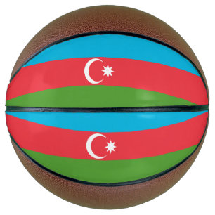 Fullsize Basketball with Flag of Azerbaijan