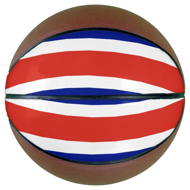 Fullsize Basketball with Flag of Costa Rica (Front)