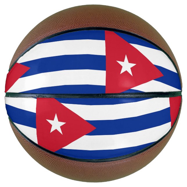 Fullsize Basketball with Flag of Cuba (Front)