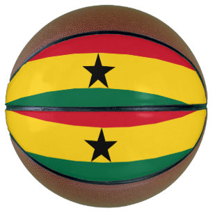 Fullsize Basketball with Flag of Ghana
