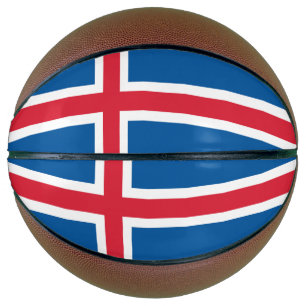 Fullsize Basketball with Flag of Iceland