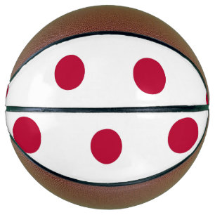 Fullsize Basketball with Flag of Japan