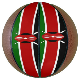 Fullsize Basketball with Flag of Kenya
