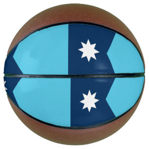 Fullsize Basketball with Flag of Minnesota, USA
