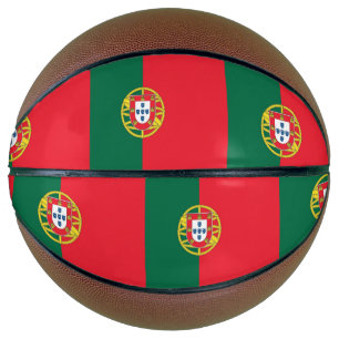 Fullsize Basketball with Flag of Portugal