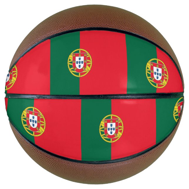 Fullsize Basketball with Flag of Portugal (Front)