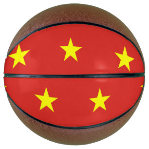 Fullsize Basketball with Flag of Vietnam