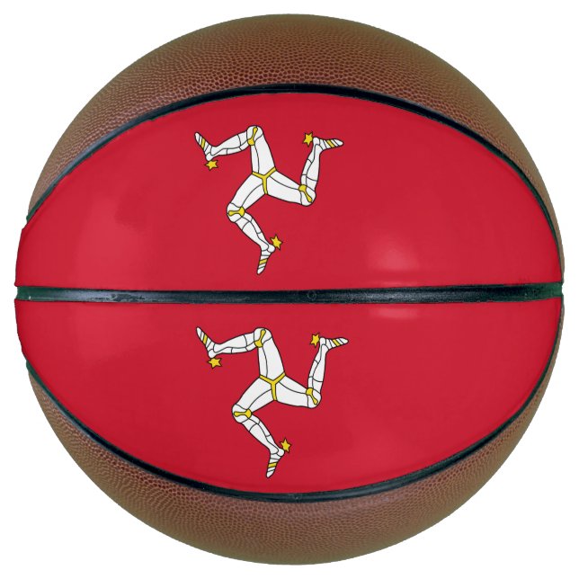 Fullsize Basketball with Isle of Man Flag, UK (Front)