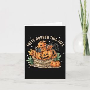 Fully Booked This Fall Bookworm Dragon Autumn Read Card