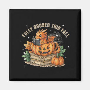 Fully Booked This Fall Bookworm Dragon Autumn Read Magnet
