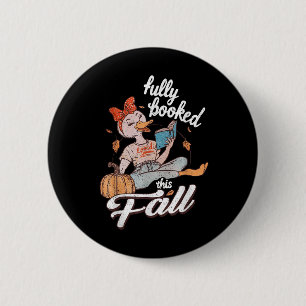 Fully Booked This Fall Bookworm Goose Autumn Readi 6 Cm Round Badge