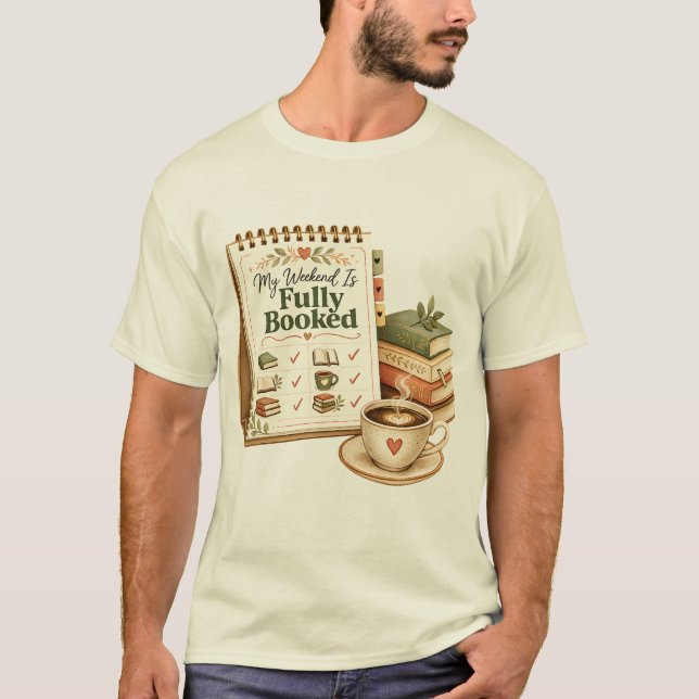 Fully Booked Weekend Book Lover T-Shirt (Front)