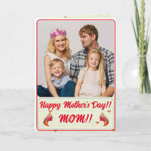 Fully Custom Photo Mother's Day Card For Mum