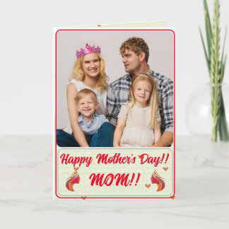 Fully Custom Photo Mother's Day Card For Mum