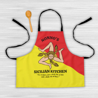 Fully Custom Wording Flag Sicily Sicilian Apron