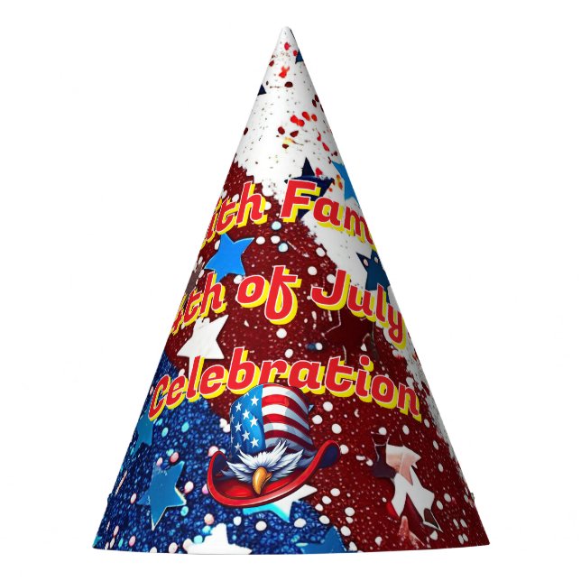 Fully Customisable 4th of July Party Hat (Front)