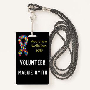 Fully Customisable Autism badge ID Badge