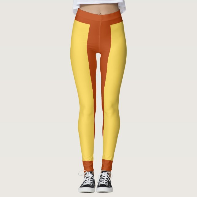 Fully Customisable Colour Block Leggings (Front)
