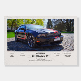 Fully Customisable First Car memory foamcore board