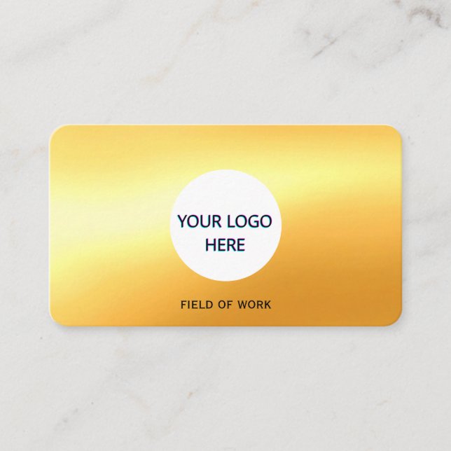 Fully Customisable Gold Business Card (Front)