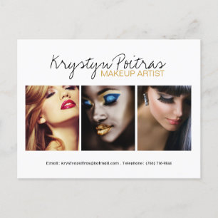 Fully Customisable Makeup Artist Comp Card