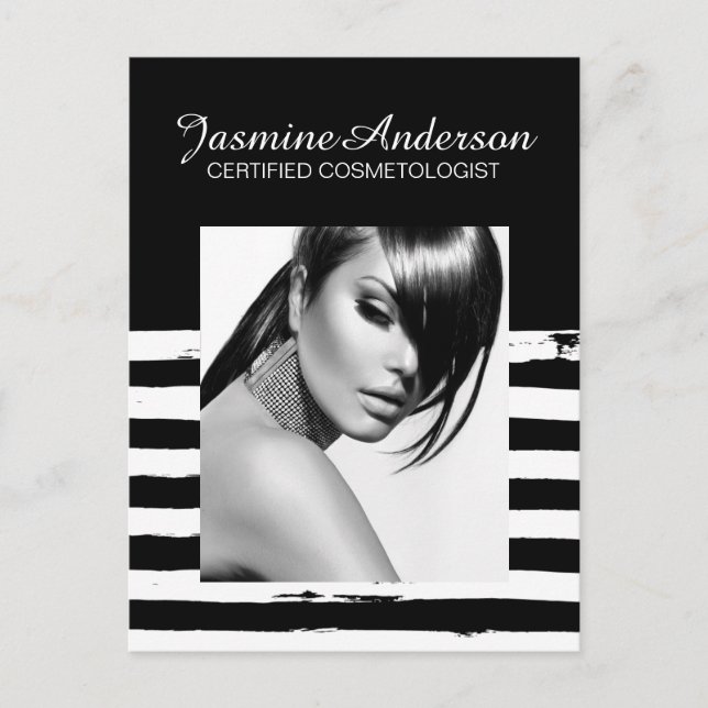 Fully Customisable Makeup Artist Comp Card (Front)